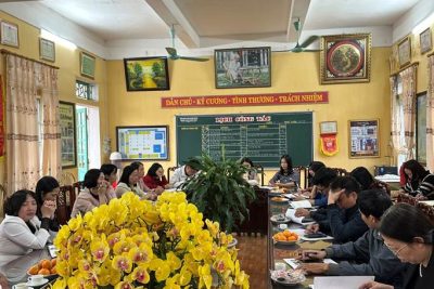 HỘI NGHỊ KIỂM ĐIỂM VÀ XẾP LOẠI CHẤT LƯỢNG ĐẢNG VIÊN, CHI BỘ TRƯỜNG THCS PHƯƠNG ĐỊNH NĂM 2025